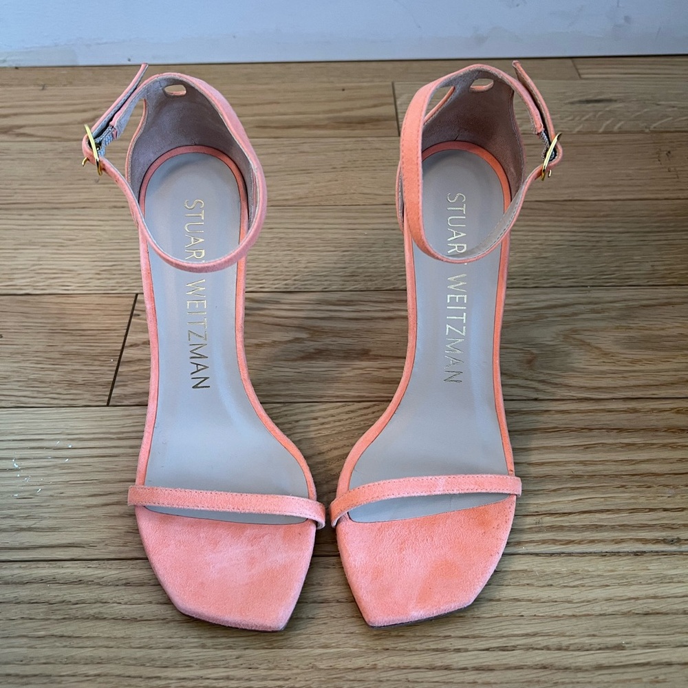 Stuart Weitzman Nudistcurve Suede Sandals